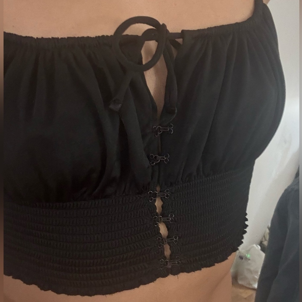 Urban outfitters black crop tank